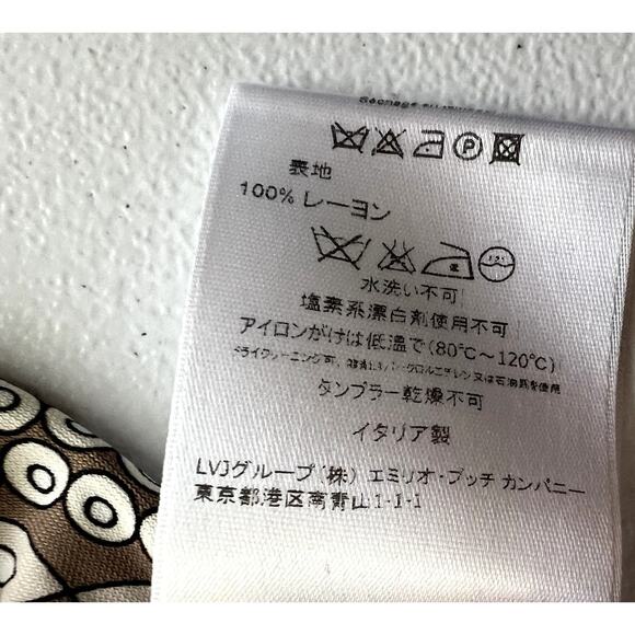 Emilio Pucci Firenze True Wrap Dress IT 44 US 10 / 12 Signature Print Made Italy - Picture 12 of 13